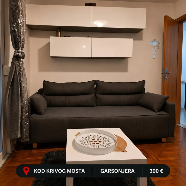 🏡 Izdaje se garsonjera *** 📍 Kod Krivog mosta