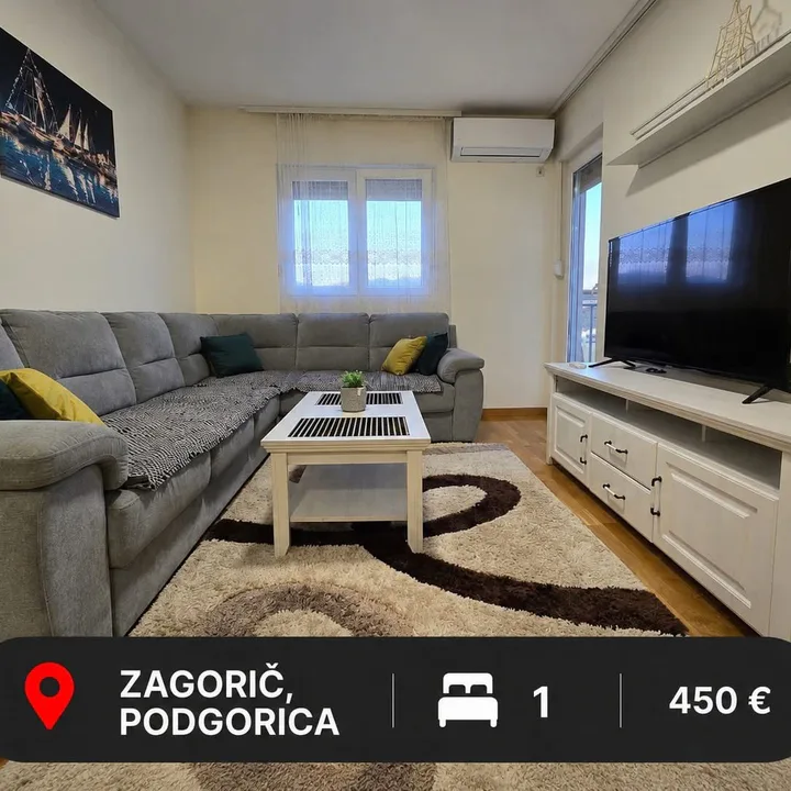 🇲🇪 🏡 Za izdavanje jednosoban stan u Zagoriču – kod restorana Protokol! ***